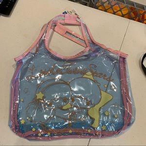 NWT Sanrio Little Twin Stars Clear Blue Purse Bag